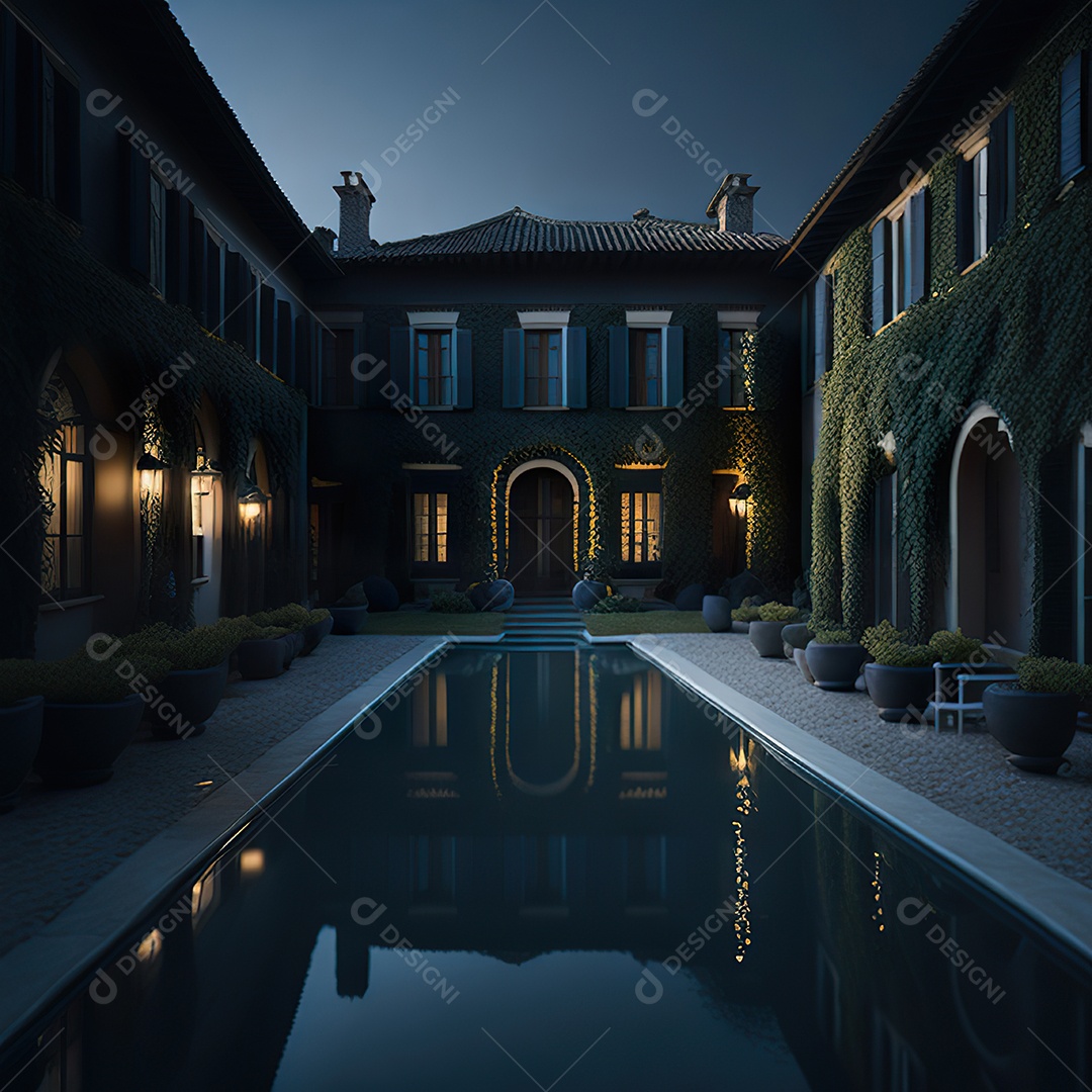 Imagem realista de linda mansão