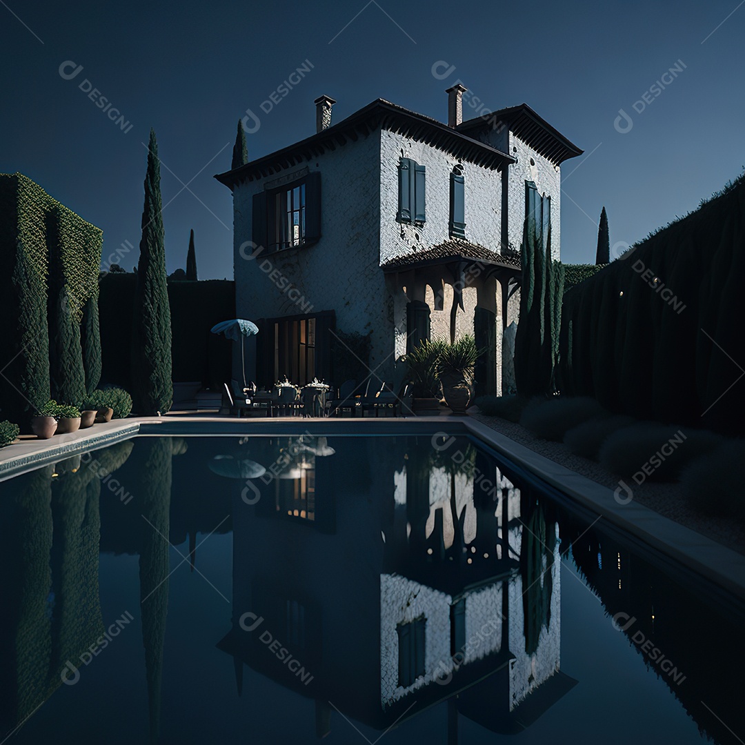 Imagem realista de linda mansão