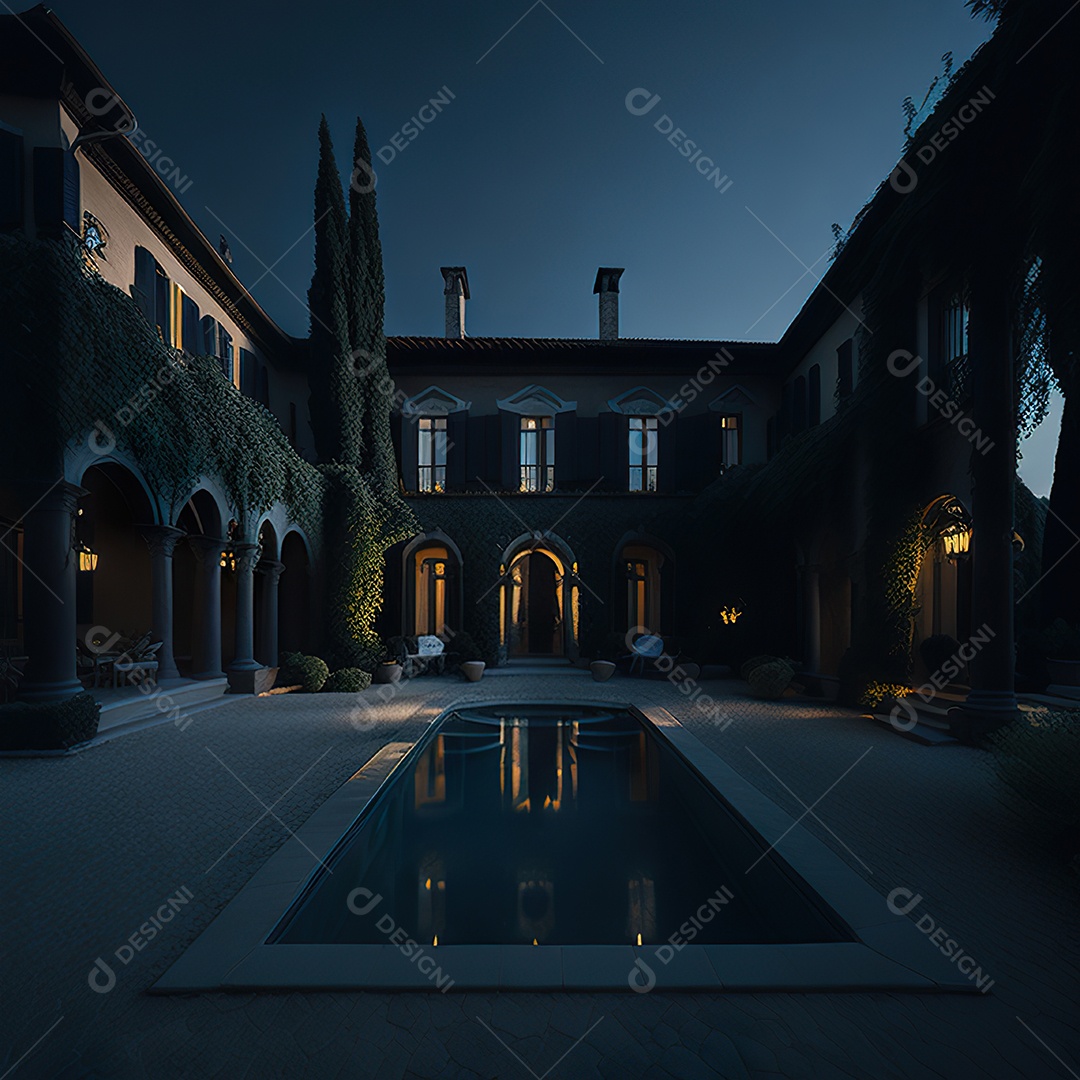 Imagem realista de linda mansão