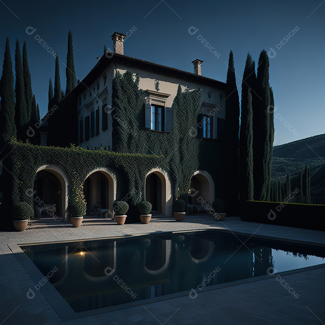 Imagem realista de linda mansão