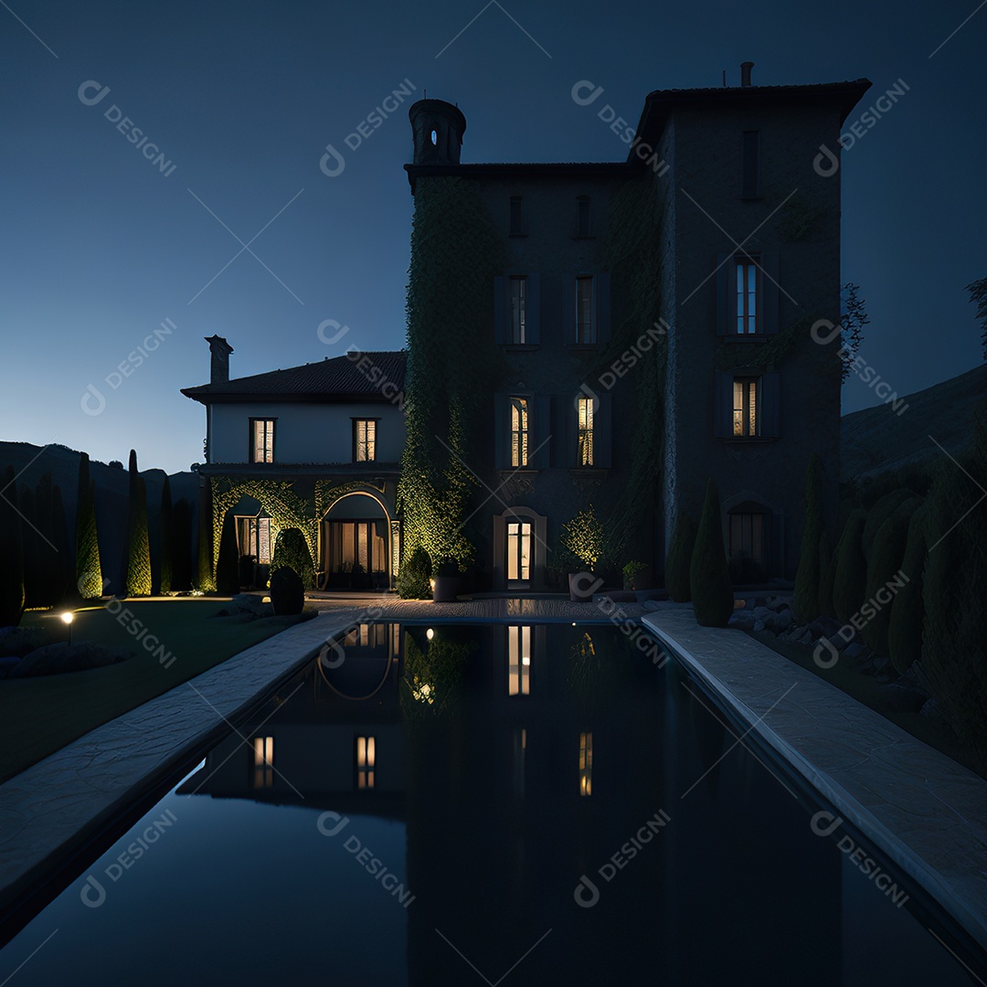 Imagem realista de linda mansão