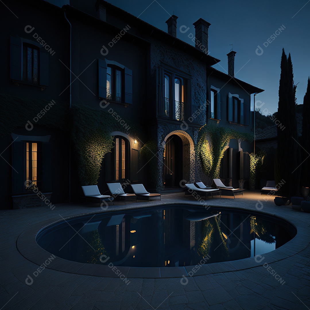 Imagem realista de linda mansão