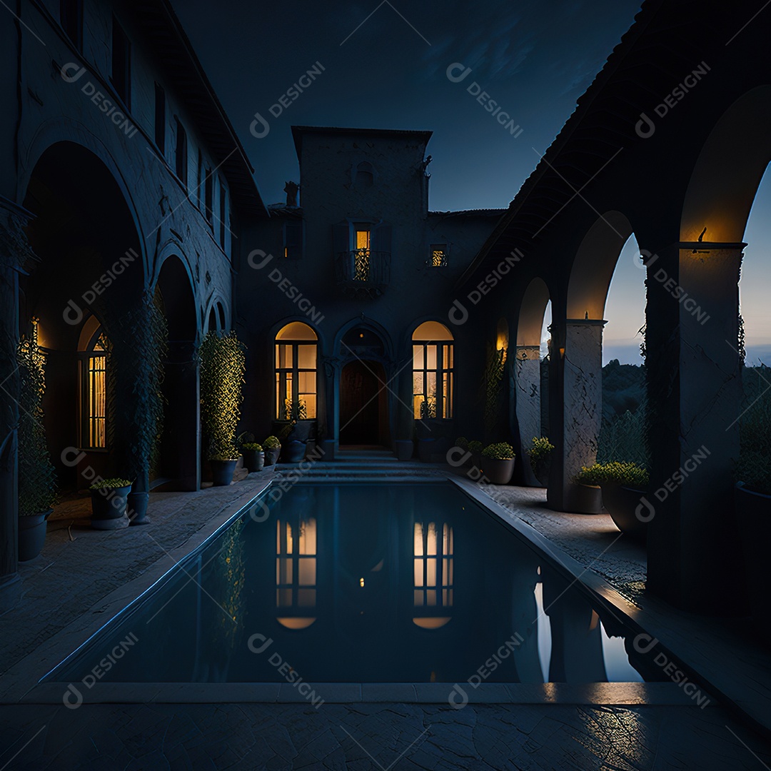 Imagem realista de linda mansão