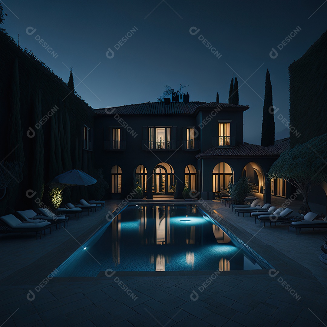 Imagem realista de linda mansão