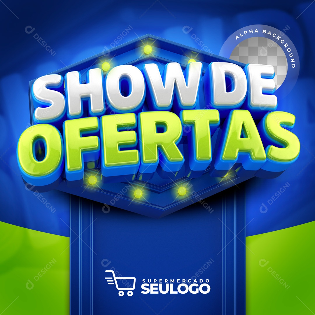 Selo 3D Show De Ofertas Para Composição PSD