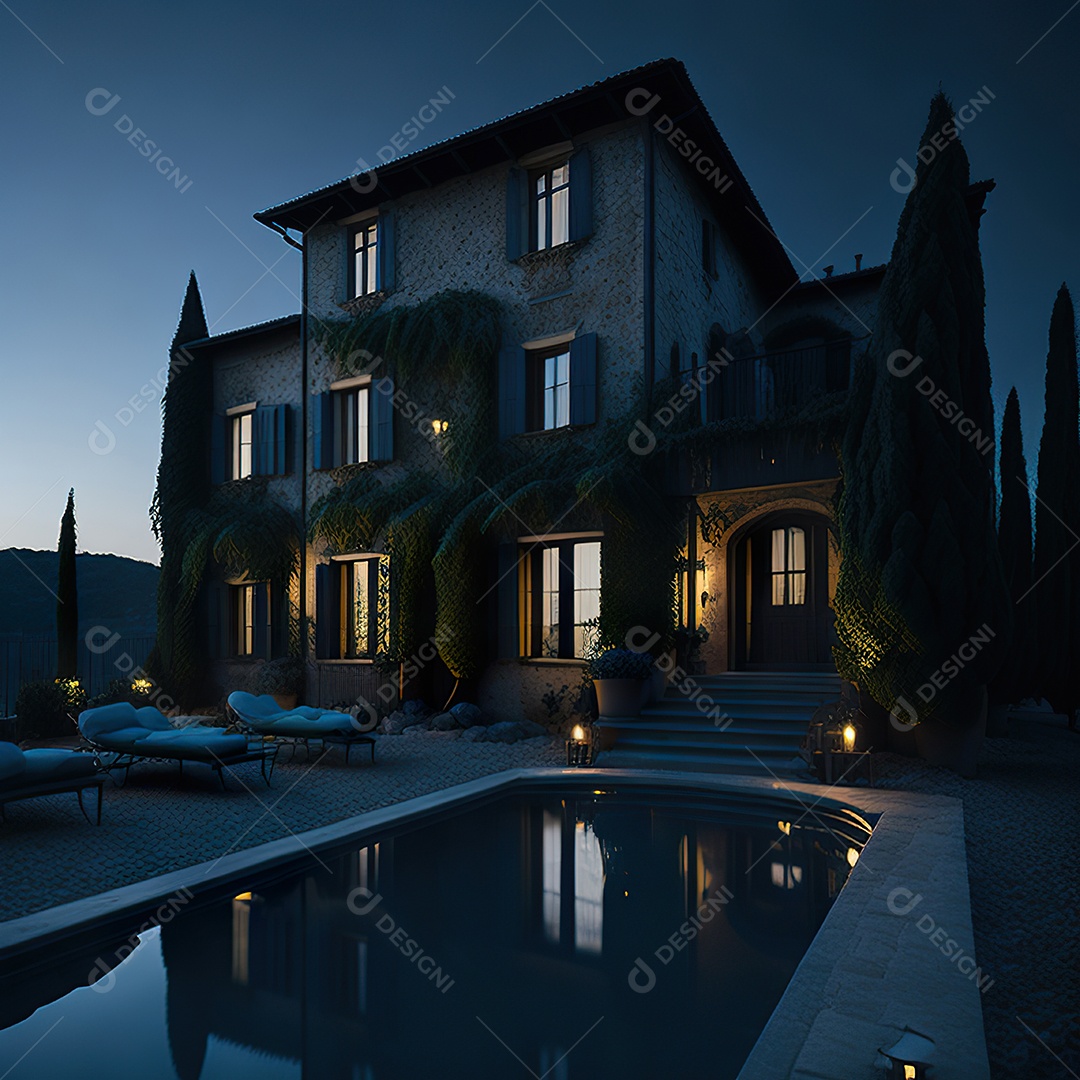 Imagem realista de linda mansão