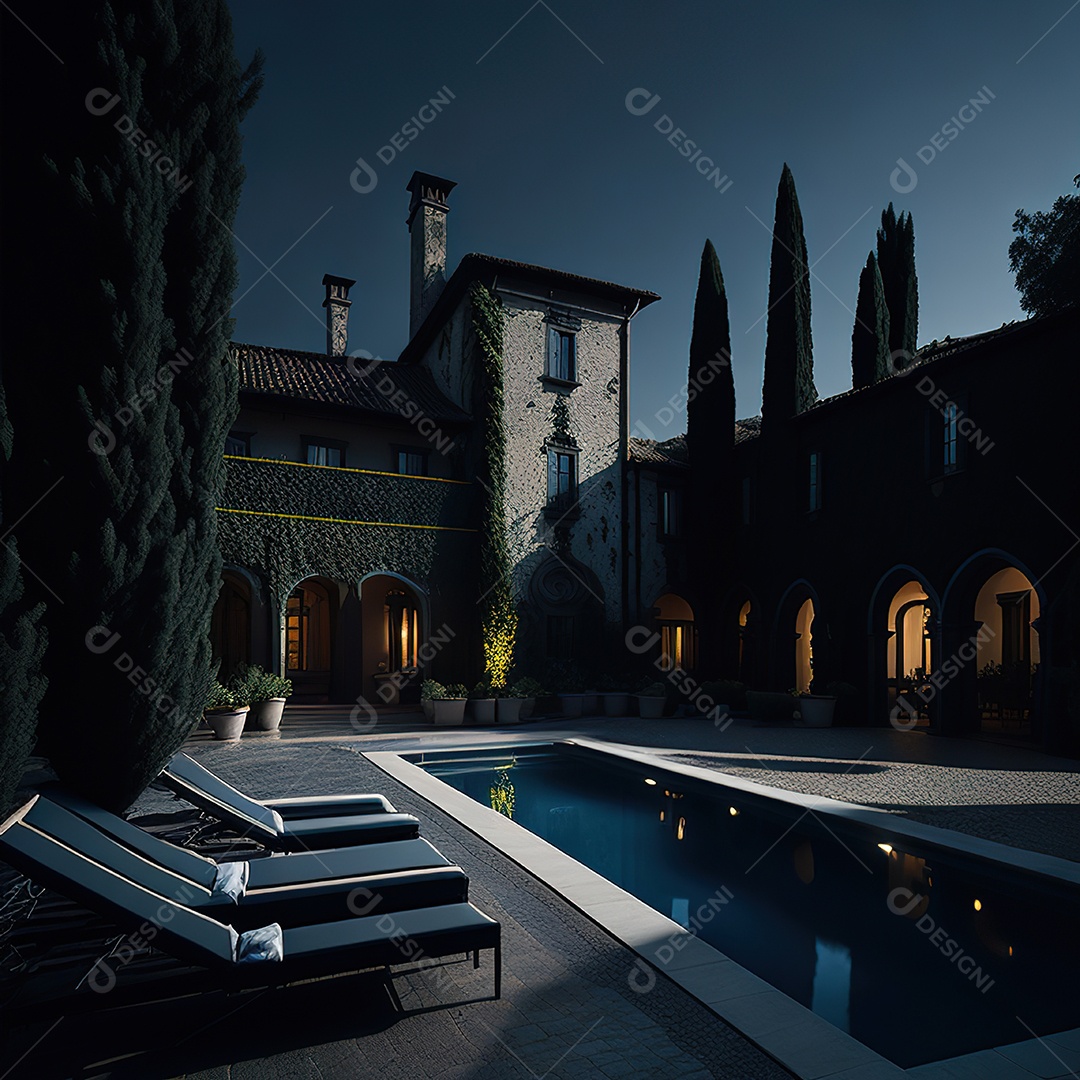 Imagem realista de linda mansão