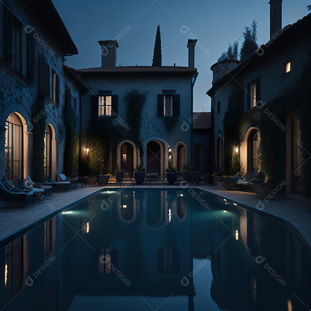 Imagem realista de linda mansão