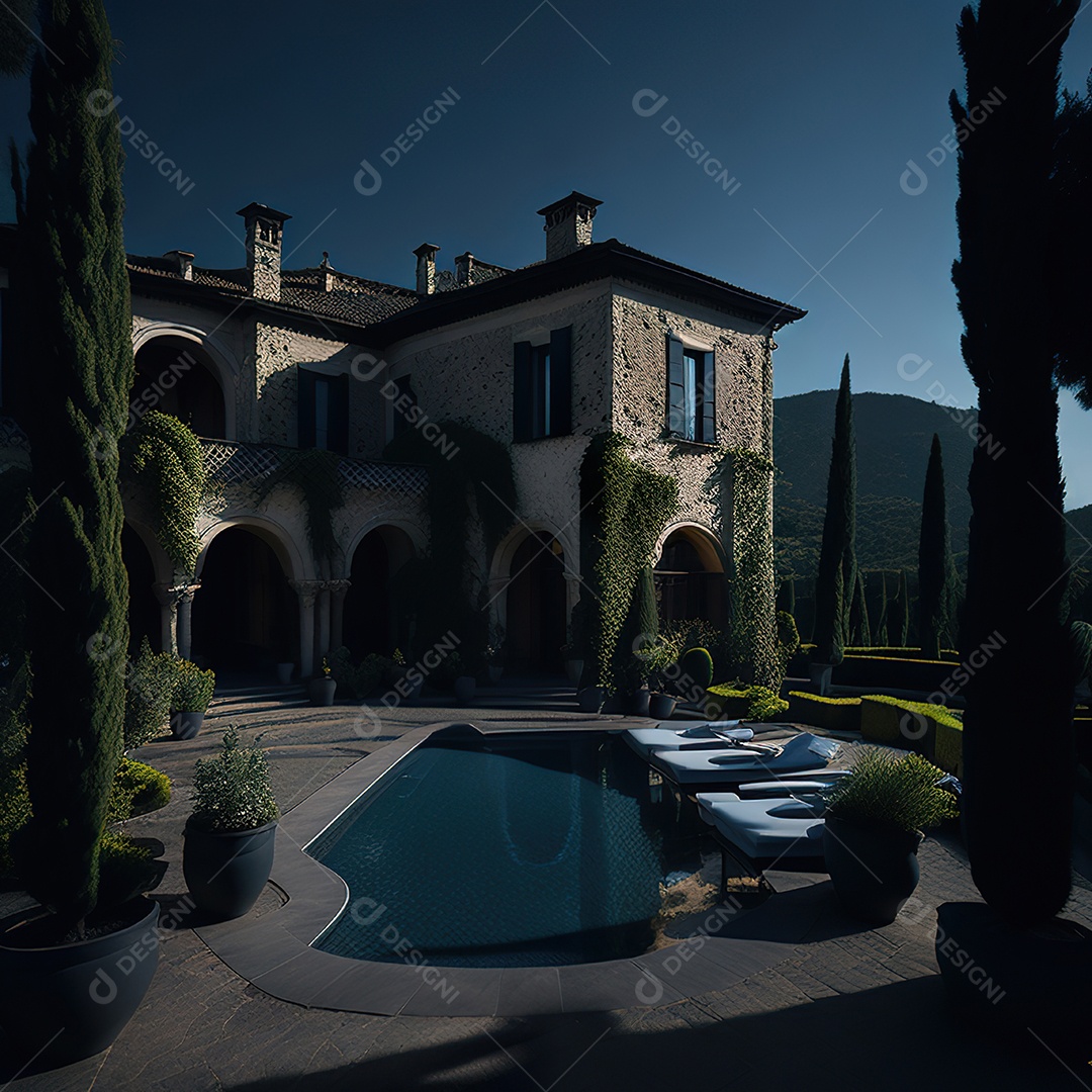 Imagem realista de linda mansão