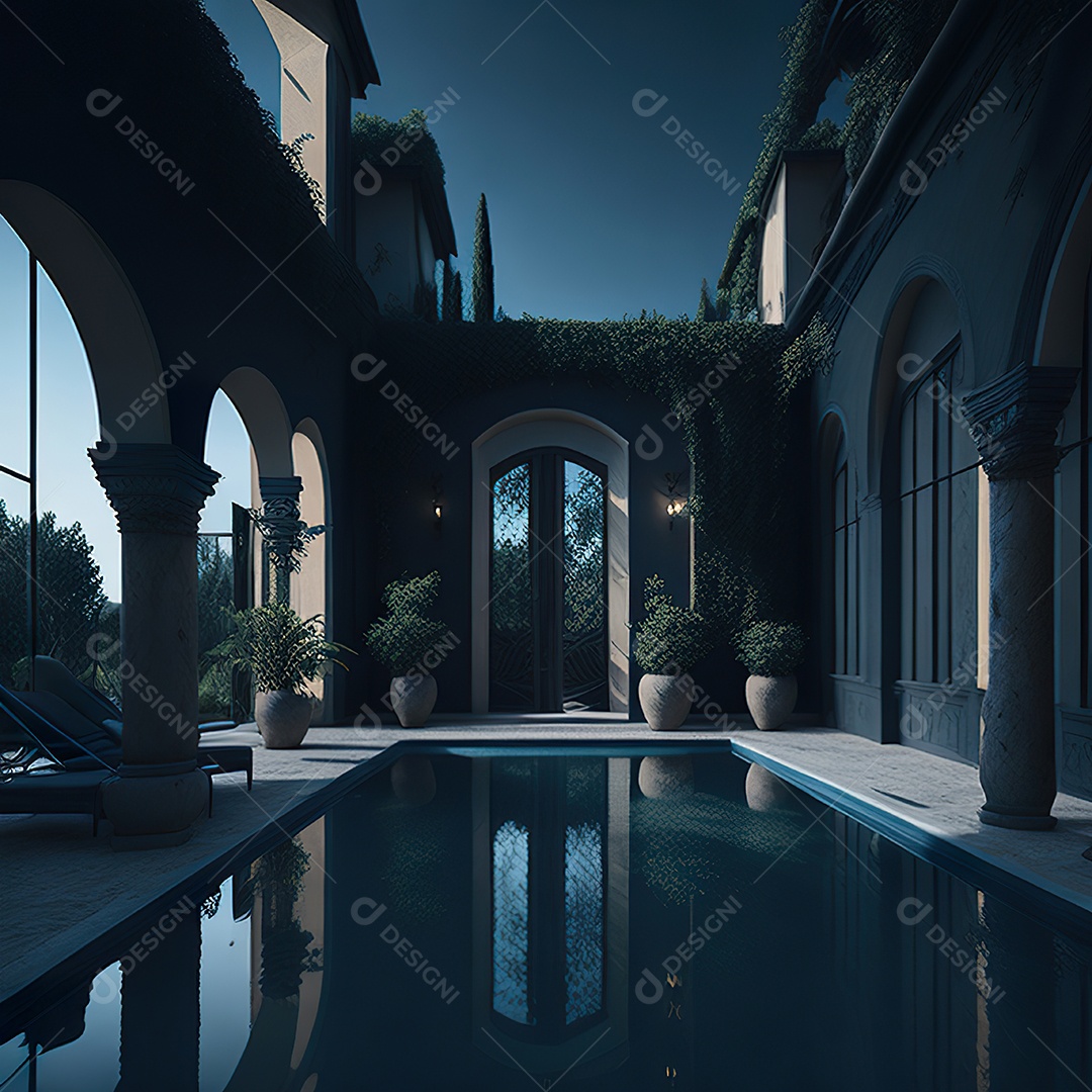 Imagem realista de linda mansão