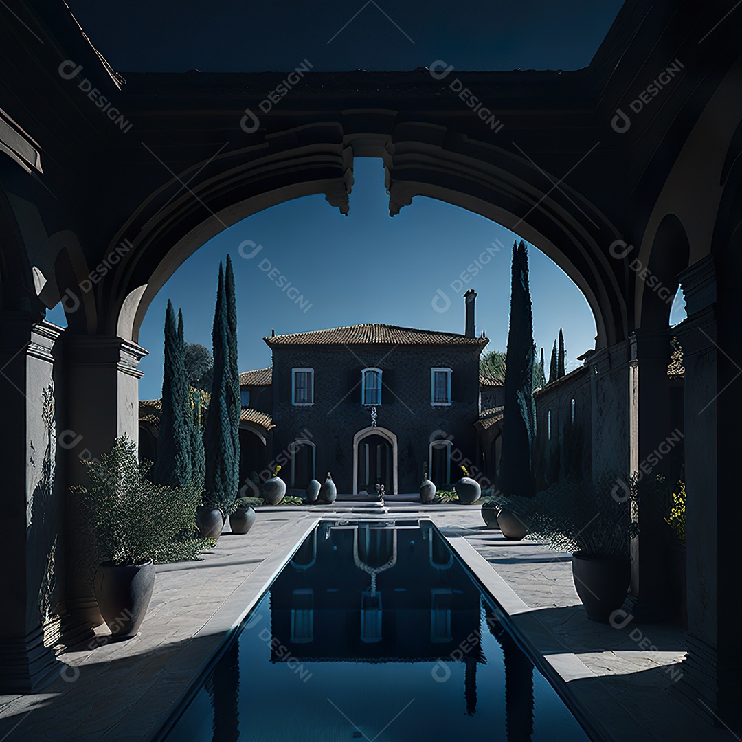 Imagem realista de linda mansão