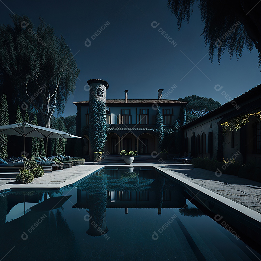 Imagem realista de linda mansão