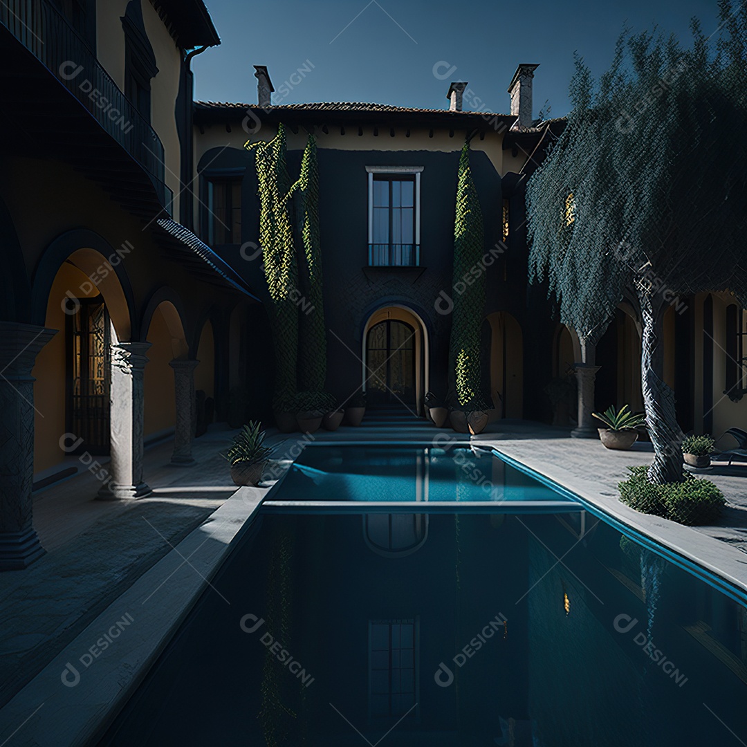 Imagem realista de linda mansão