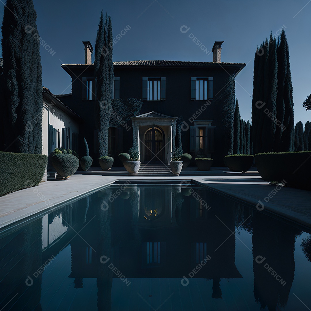 Imagem realista de linda mansão