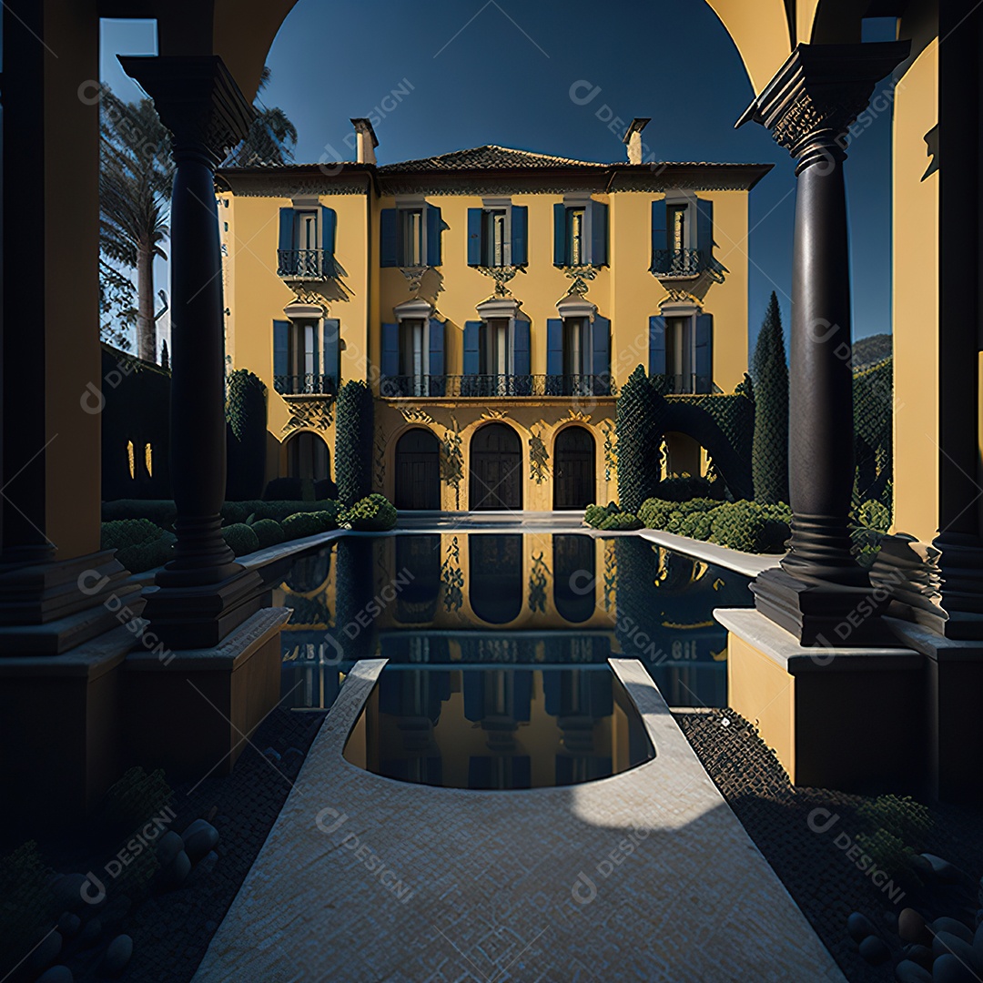 Imagem realista de linda mansão