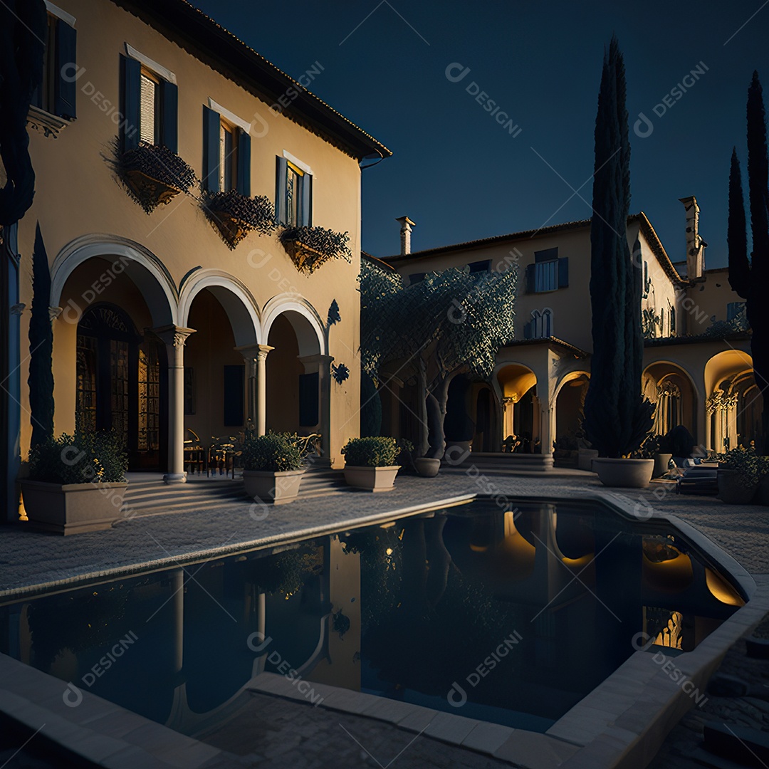 Imagem realista de linda mansão