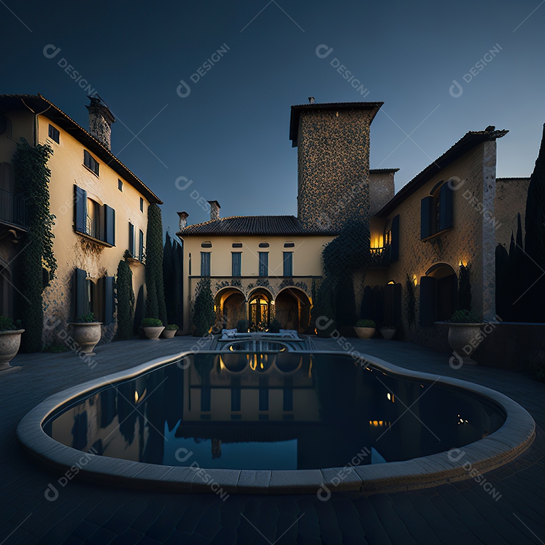 Imagem realista de linda mansão