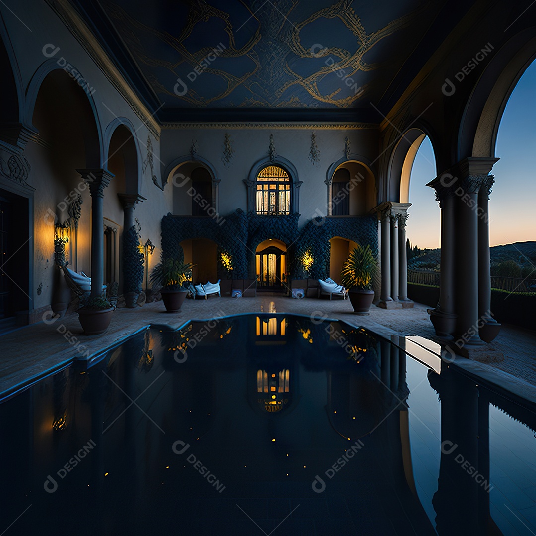 Imagem realista de linda mansão