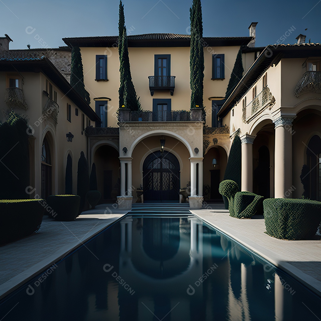 Imagem realista de linda mansão