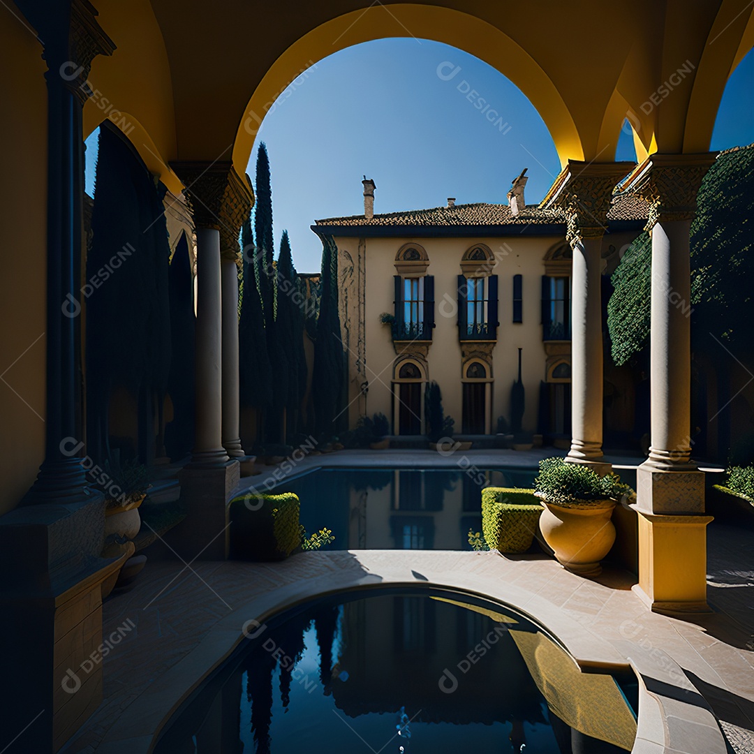 Imagem realista de linda mansão