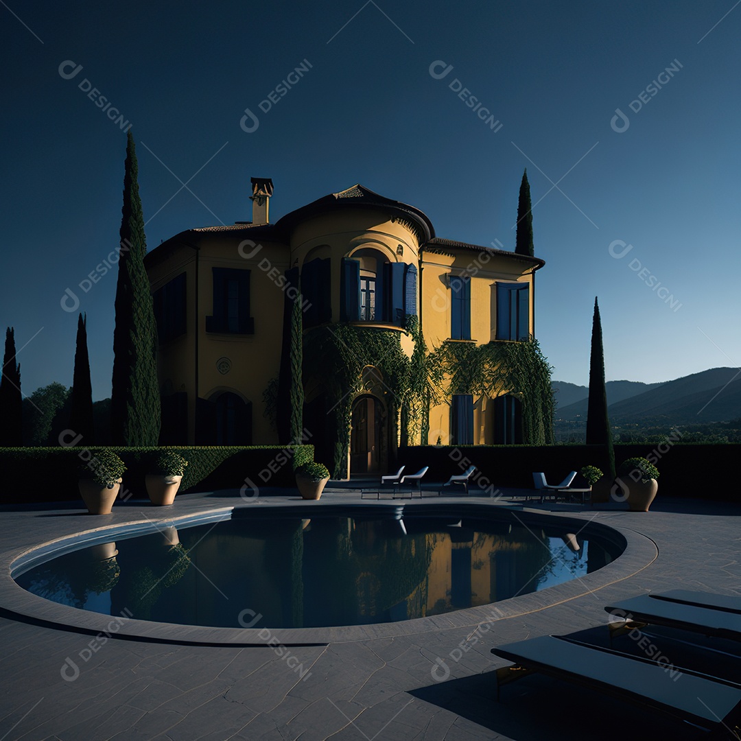 Imagem realista de linda mansão