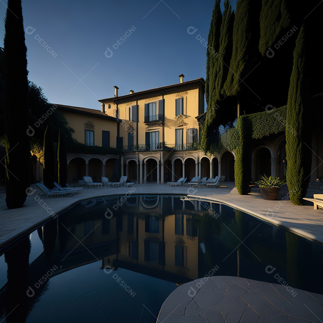 Imagem realista de linda mansão