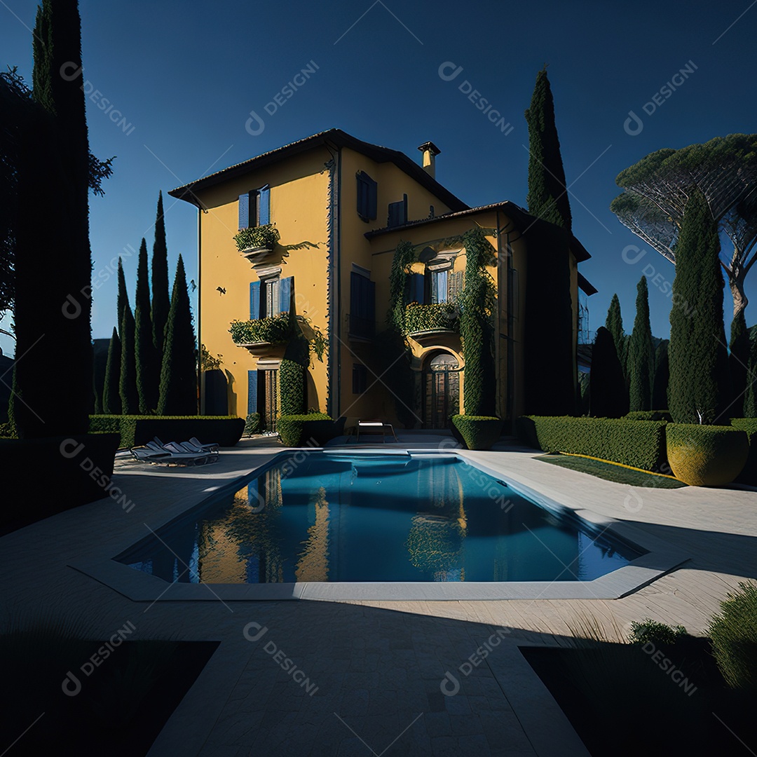 Imagem realista de linda mansão