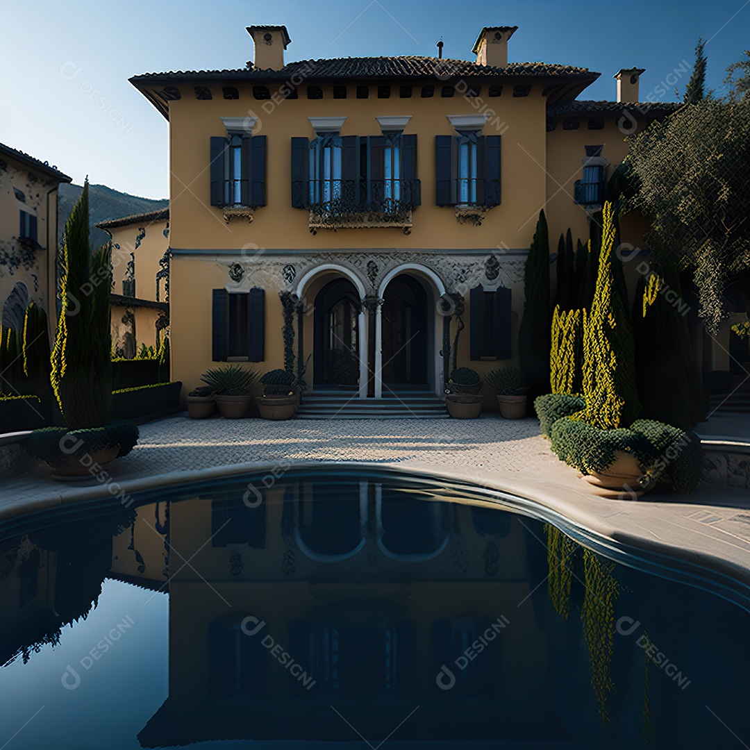 Imagem realista de linda mansão