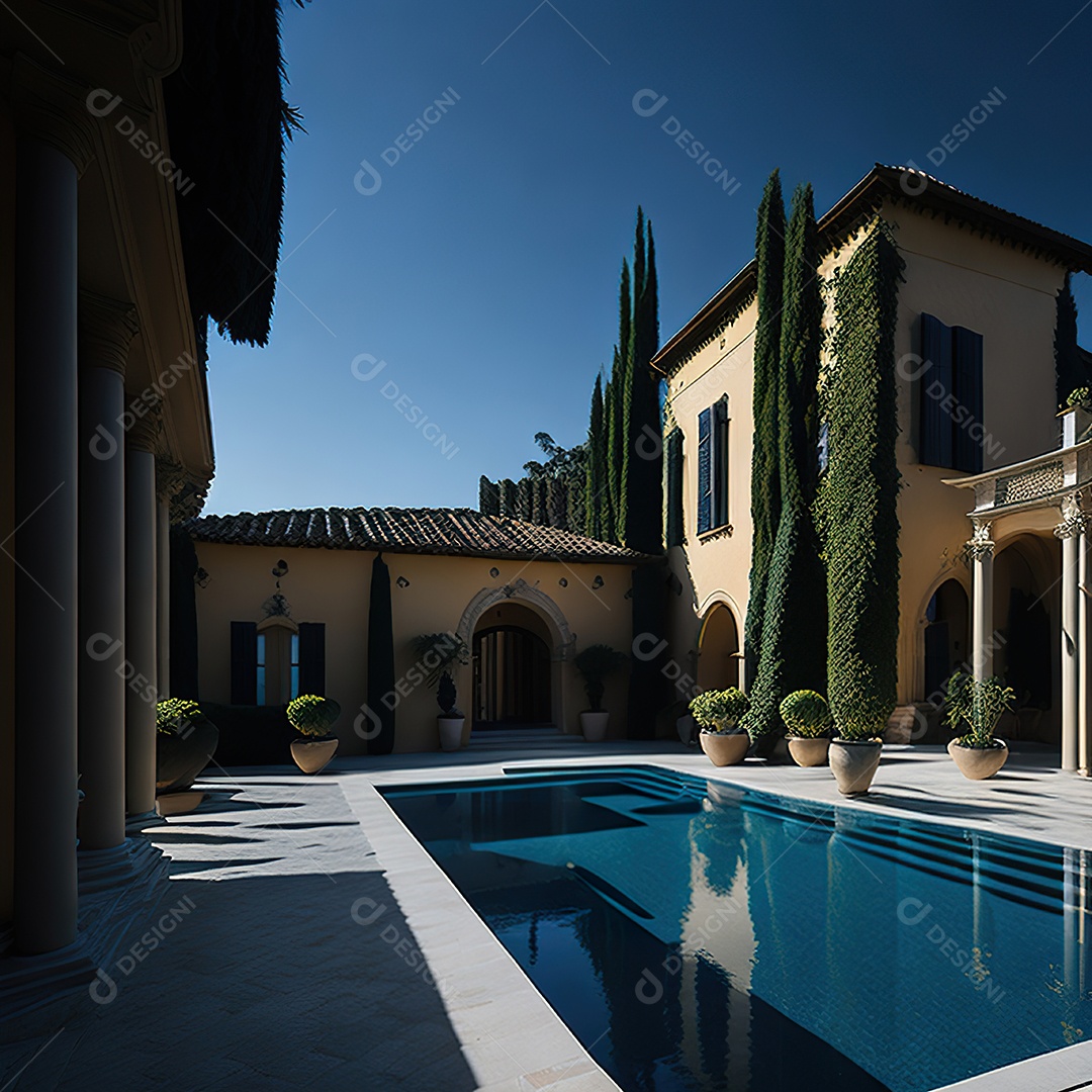 Imagem realista de linda mansão