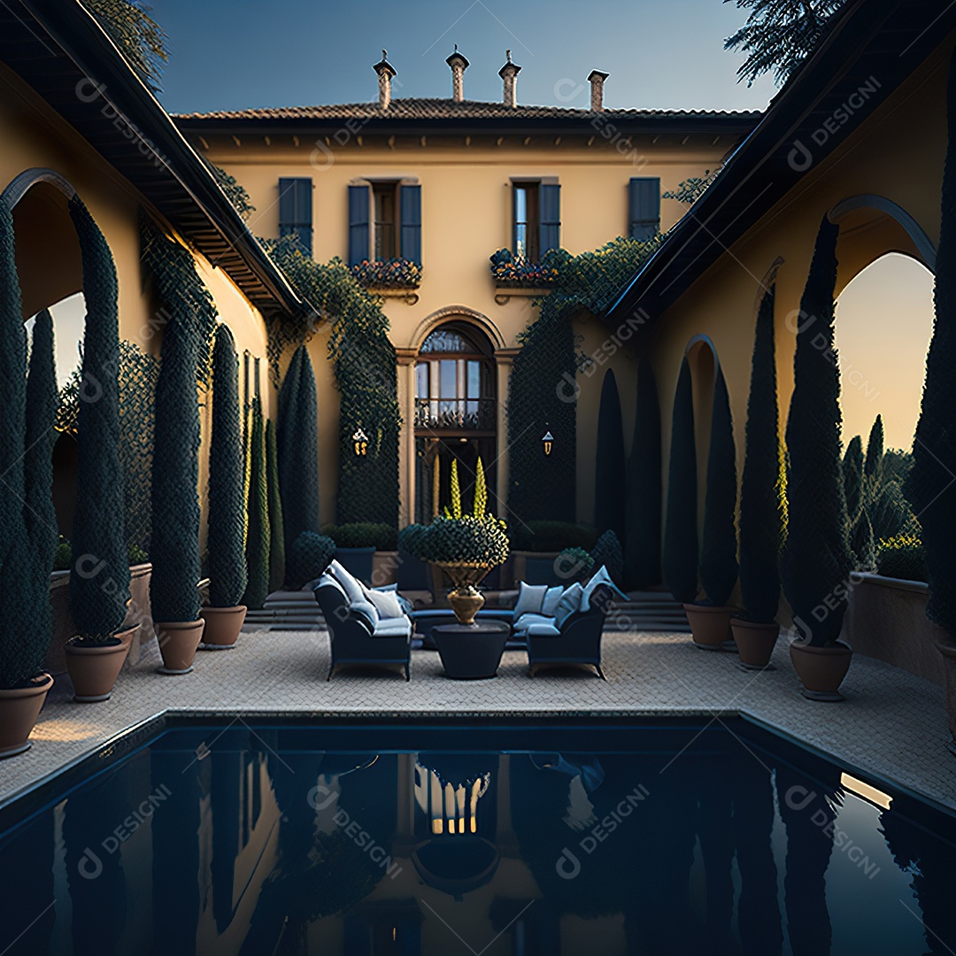 Imagem realista de linda mansão