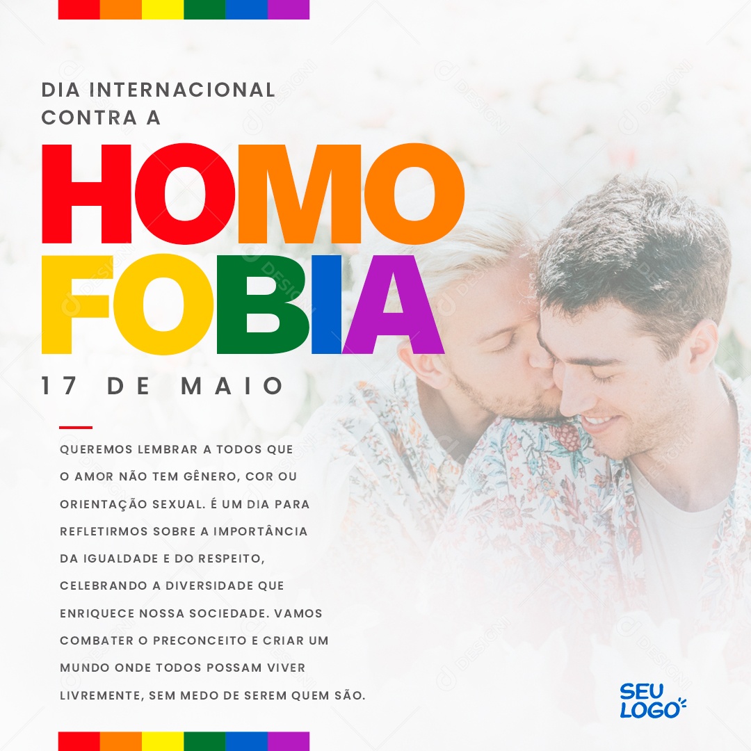17 De Maio Dia Internacional Contra A Homofobia Social Media PSD Editável