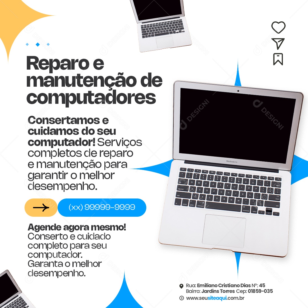 Manutenção Preventiva é Importante Informática Social Media PSD