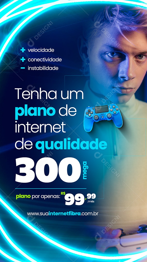 Story Tenha um Plano de Internet Provedor Social Media PSD Editável
