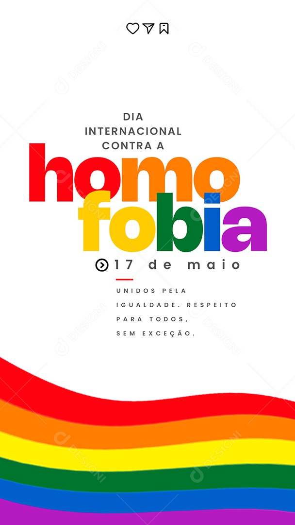 17 De Maio Dia Internacional Contra A Homofobia Social Media PSD Editável