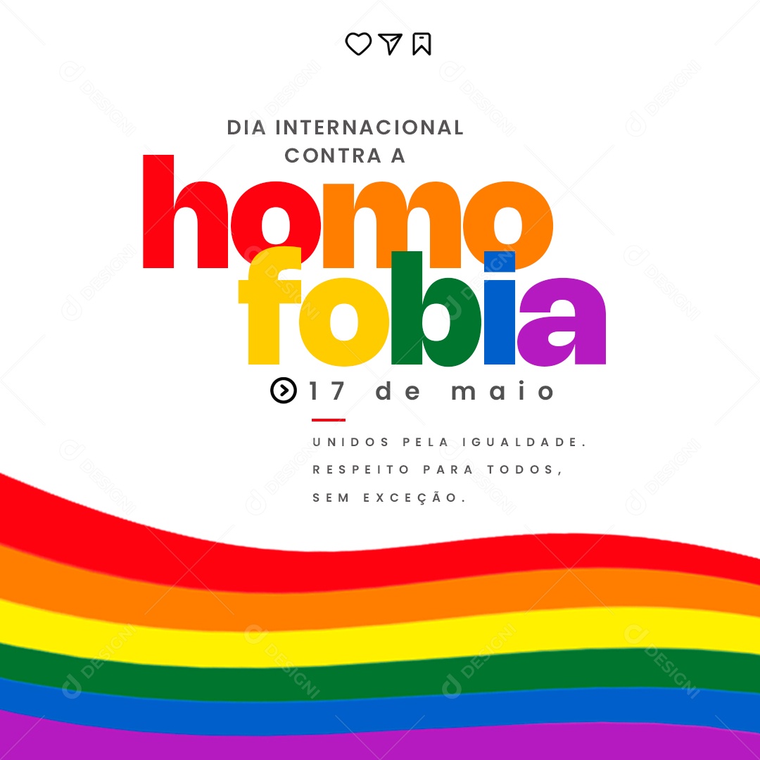 17 De Maio Dia Internacional Contra A Homofobia Social Media PSD Editável