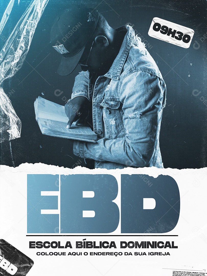 Social Media Escola Bíblica Dominical PSD Editável