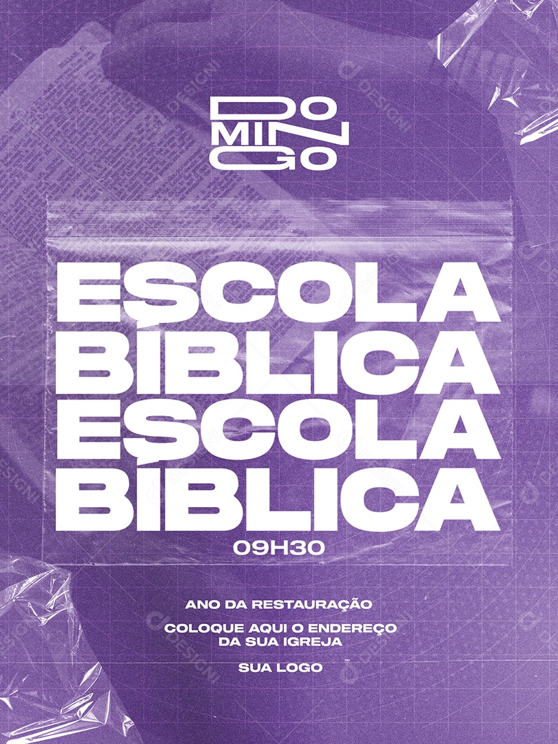 Social Media Escola Bíblica Domingo PSD Editável