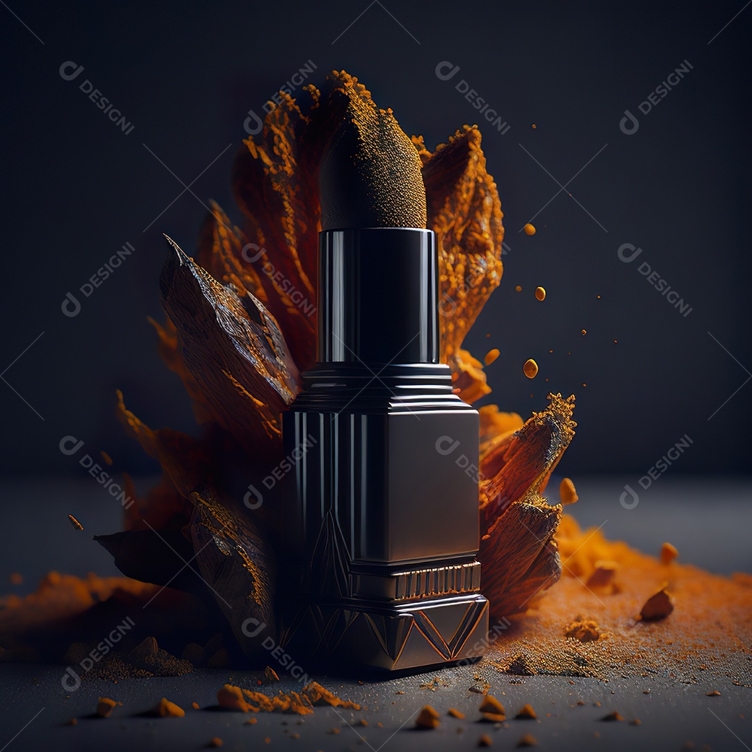 Imagem realista de maquiagens sobre uma mesa