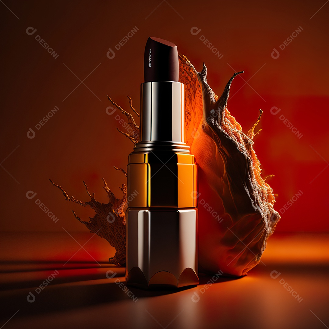 Imagem realista de maquiagens sobre uma mesa