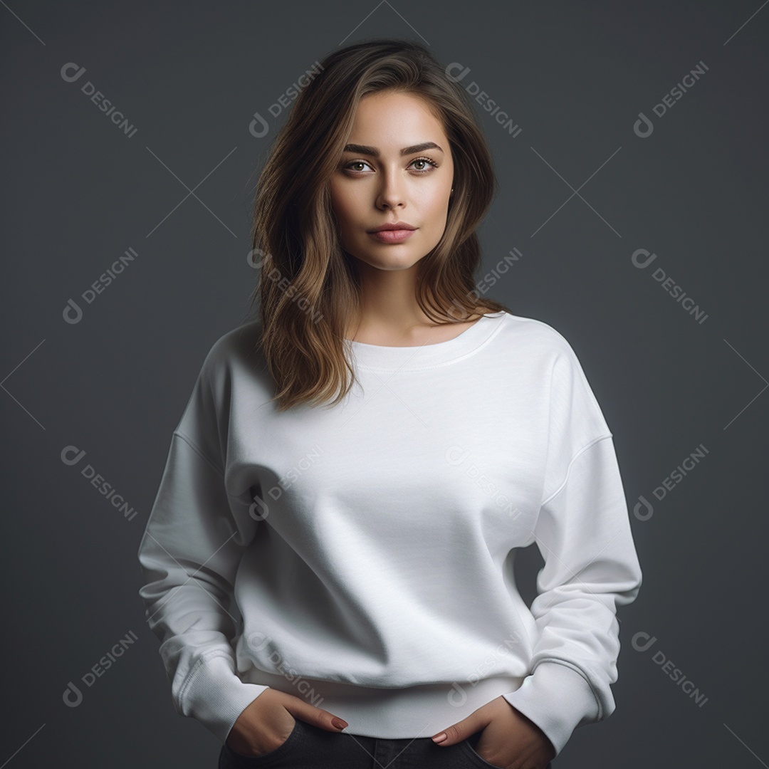 Camiseta feminina atraente modelo