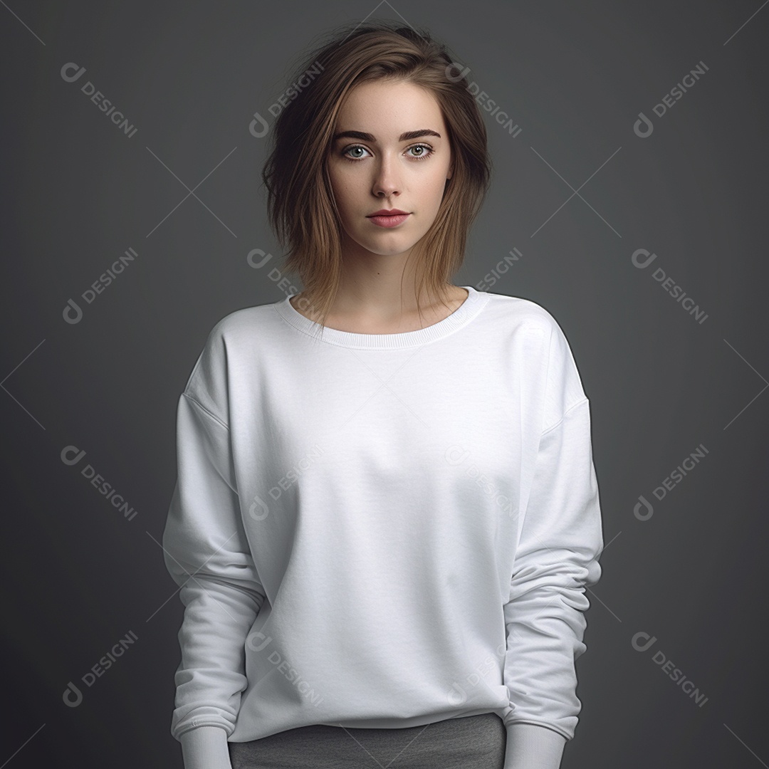 Camiseta feminina atraente modelo