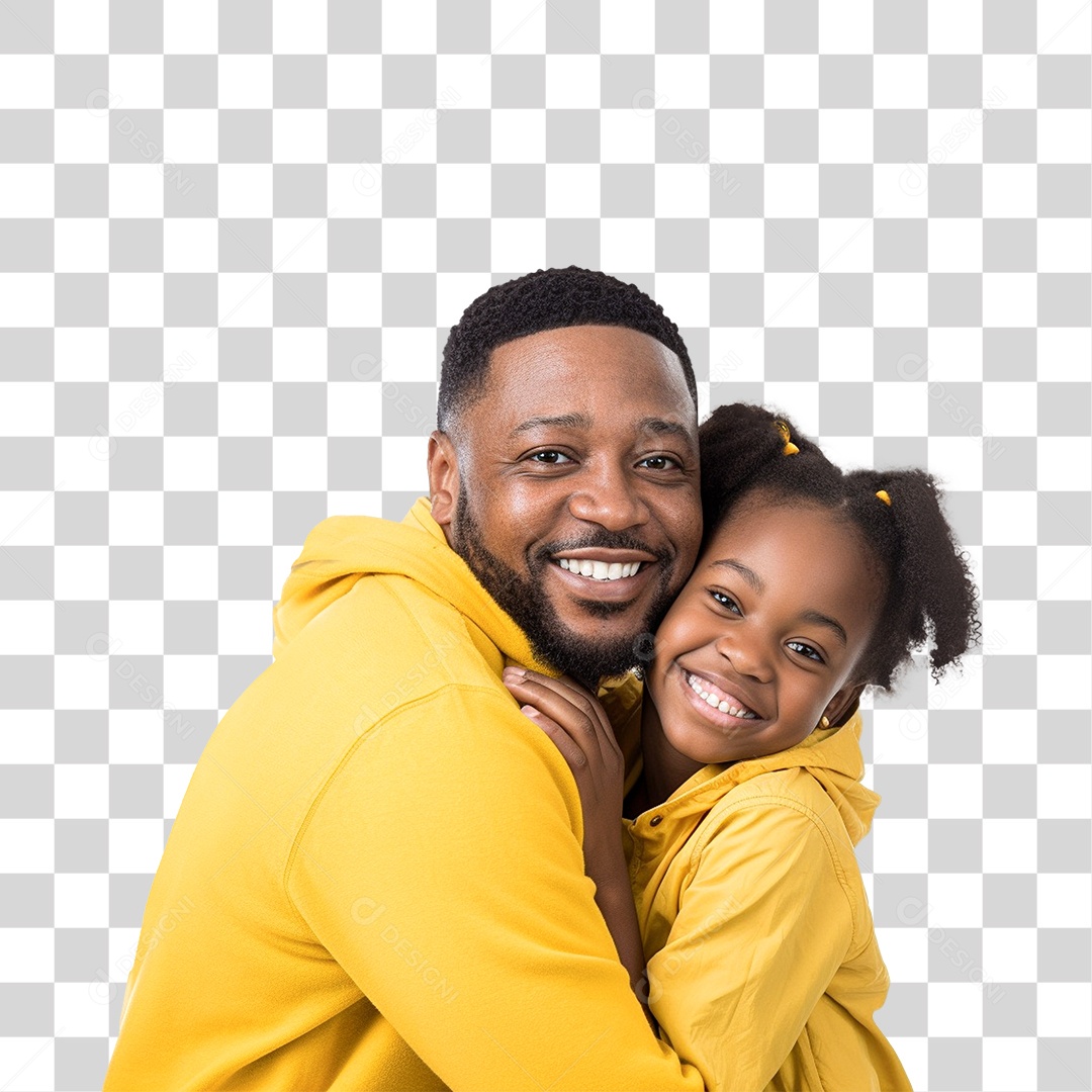 Pai e Filha Sorrindo PNG Transparente