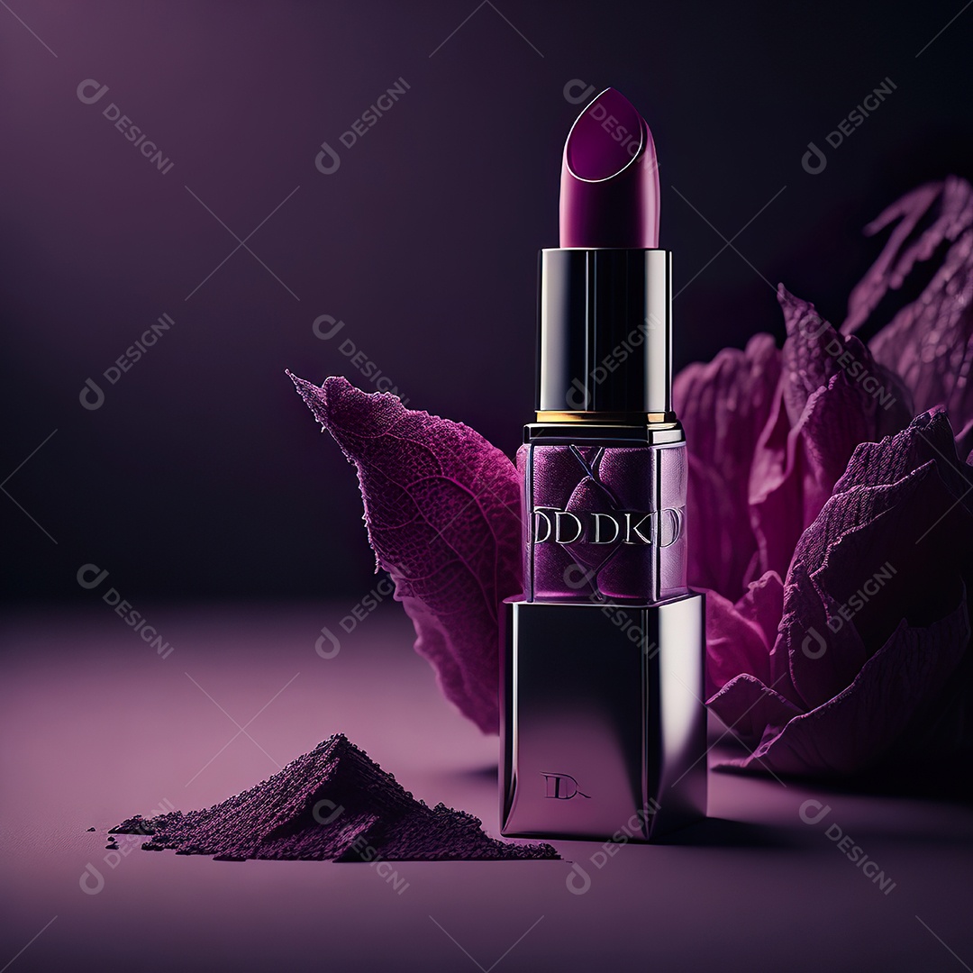 Imagem realista de maquiagens sobre uma mesa