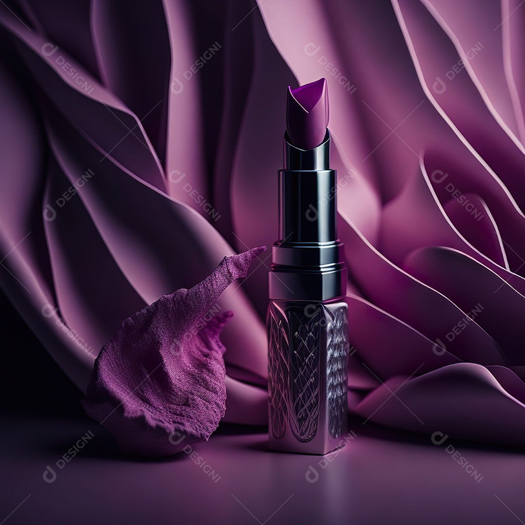 Imagem realista de maquiagens sobre uma mesa