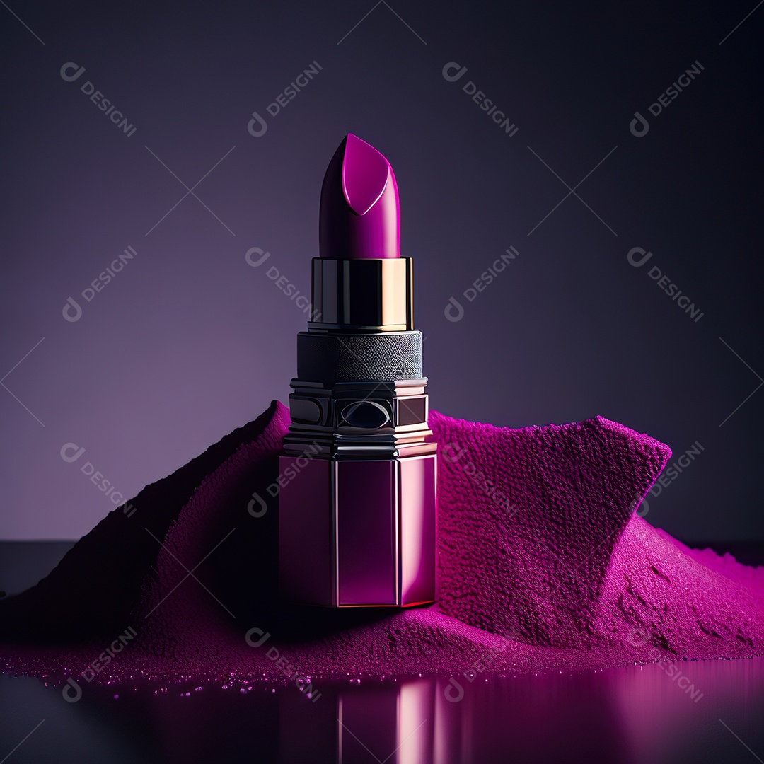 Imagem realista de maquiagens sobre uma mesa