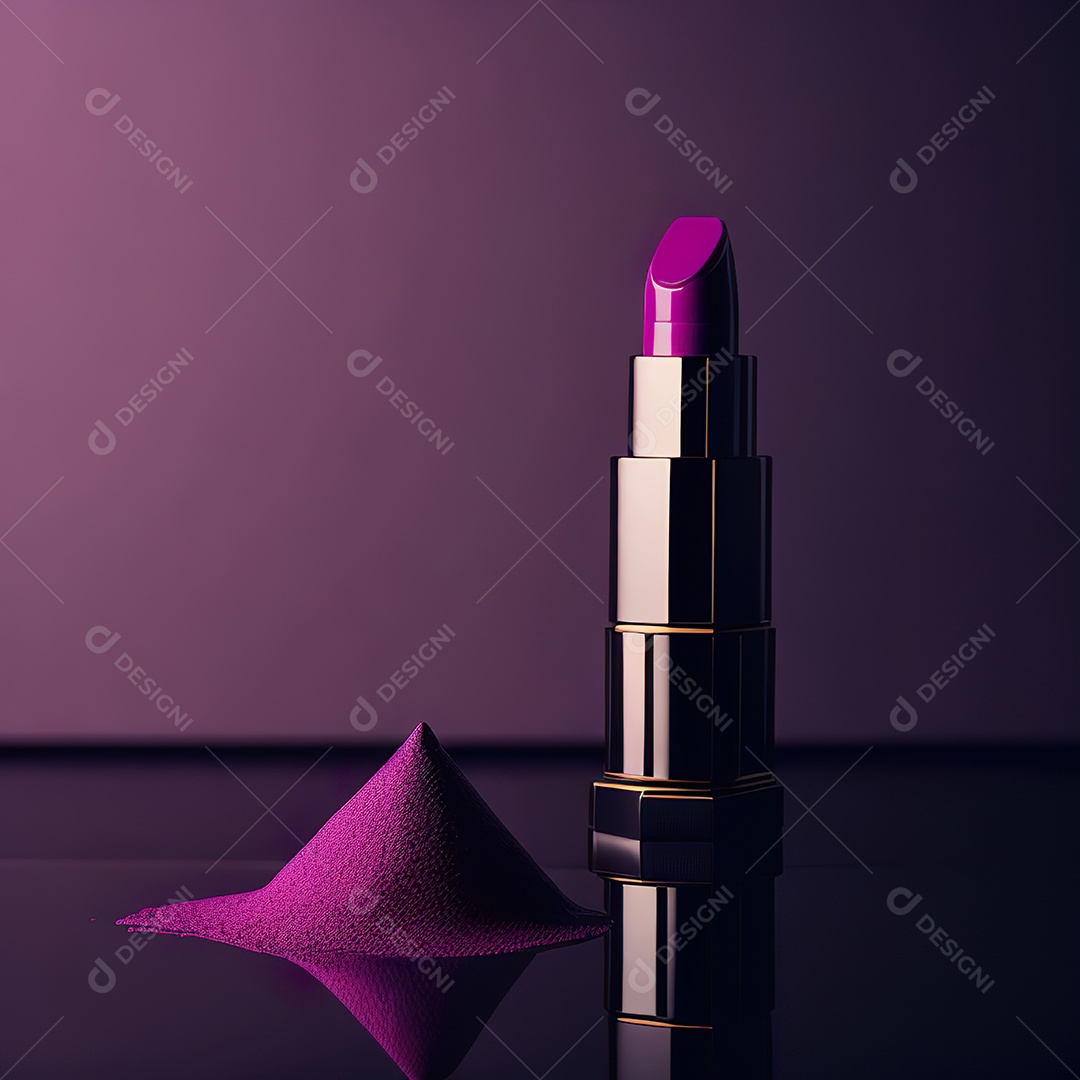 Imagem realista de maquiagens sobre uma mesa