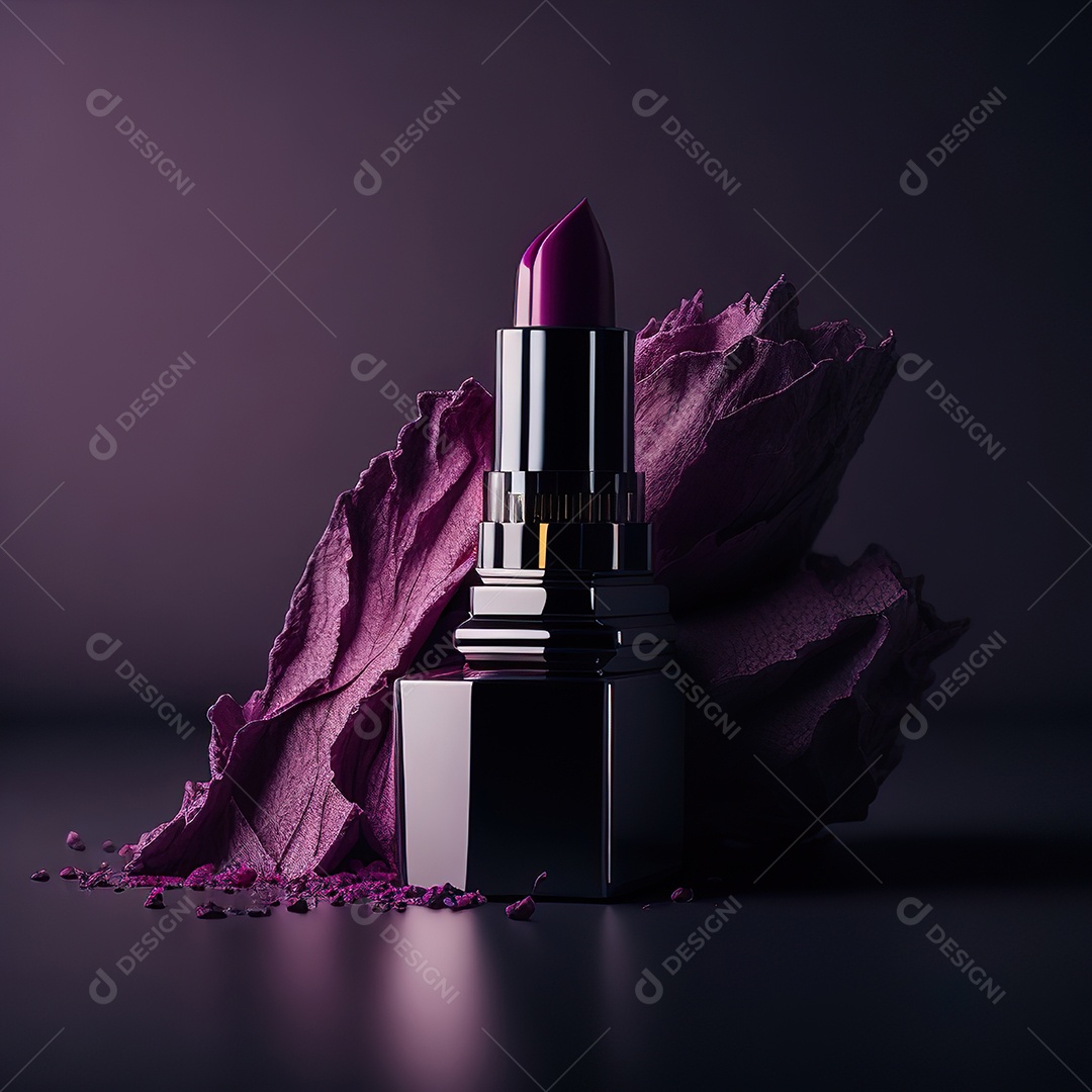 Imagem realista de maquiagens sobre uma mesa