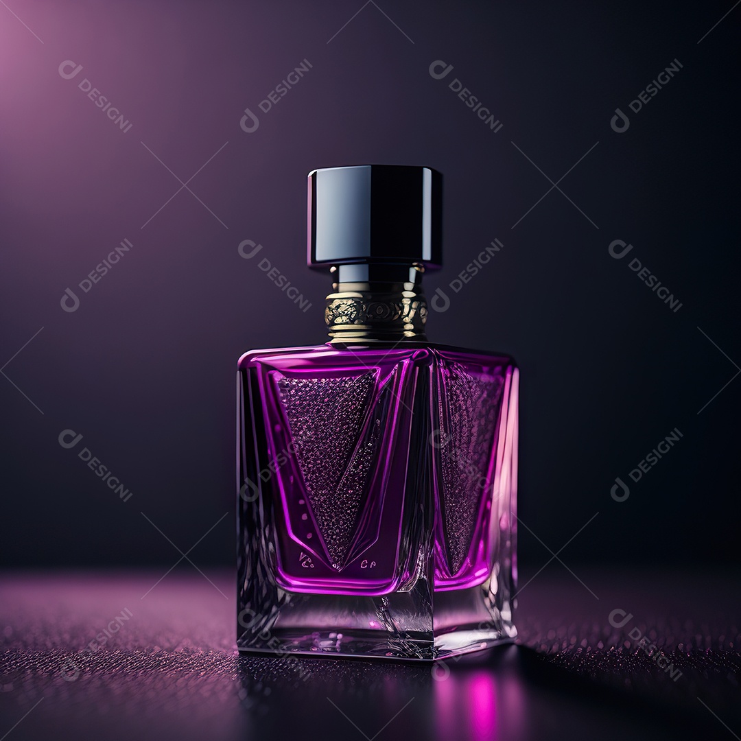 Imagem realista de frasco de perfume sobre fundo isolado