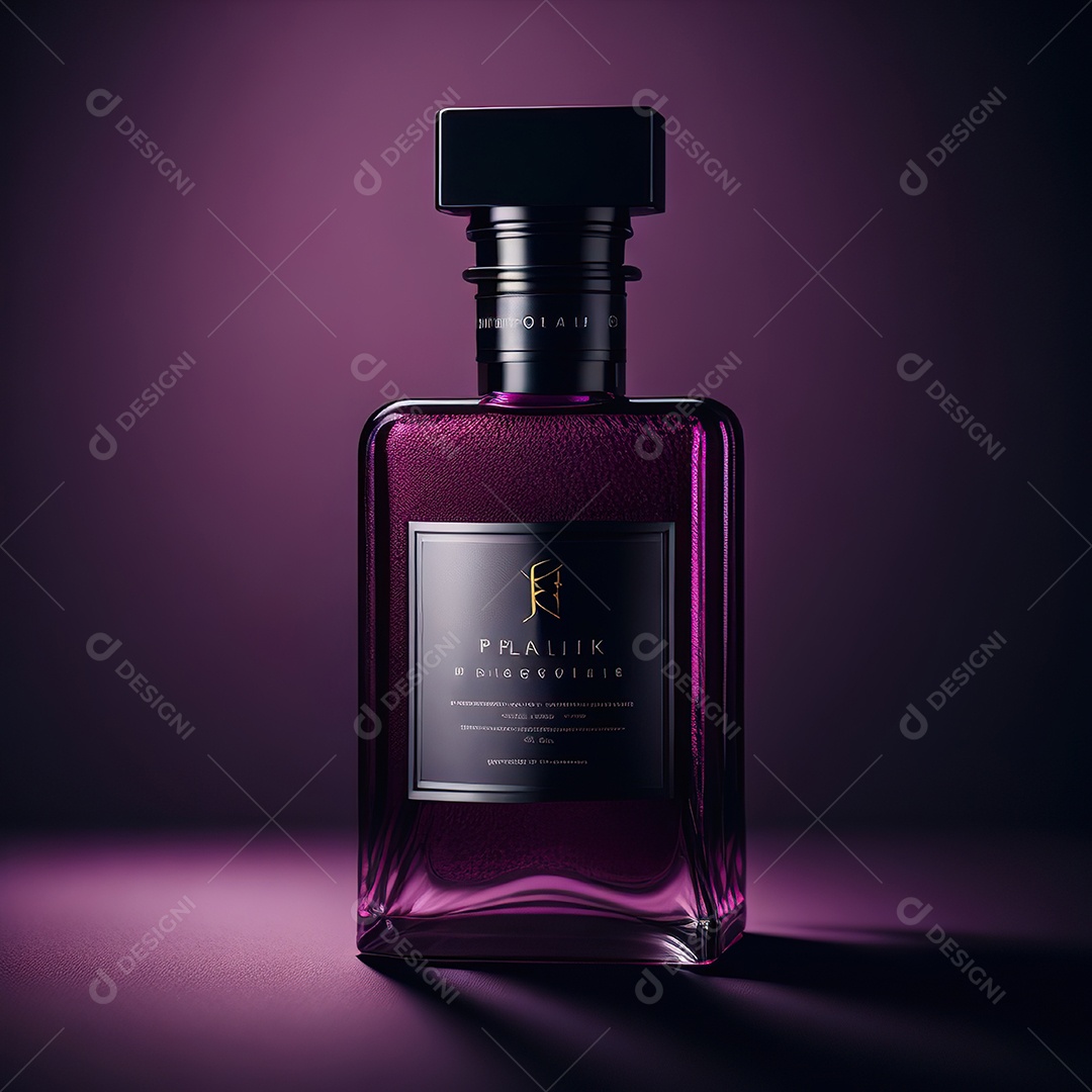 Imagem realista de frasco de perfume sobre fundo isolado