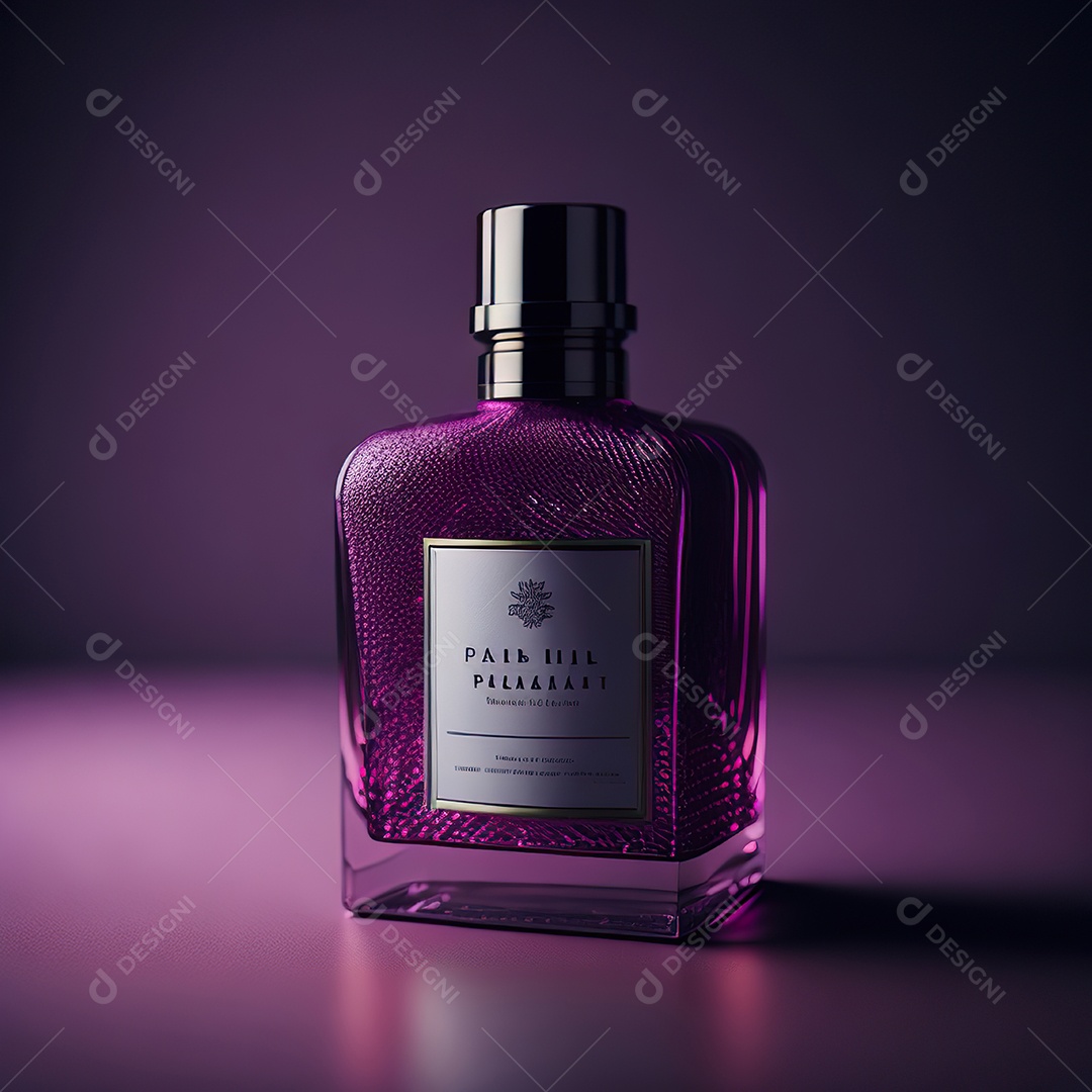 Imagem realista de frasco de perfume sobre fundo isolado